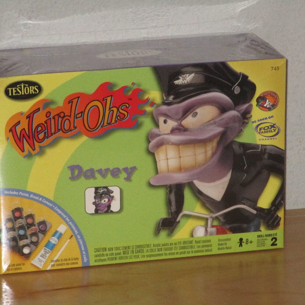 Testors Weird-Ohs Davey Figure Vintage 1999 Model Kit Rare Fox Family Show New